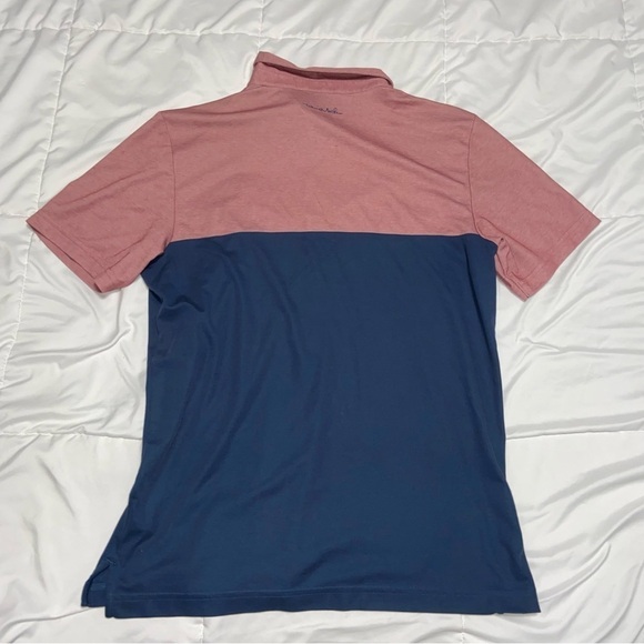 Travis Mathew Red and Blue Polo Shirt - Picture 2 of 6